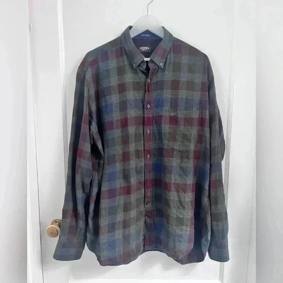 Paul & Shark Yachting Shirt Large Check Plaid
Logo Button Down Lightweight - Picture 1 of 5
